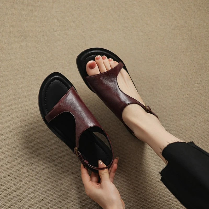 Varena Split Leather Gladiator Sandals