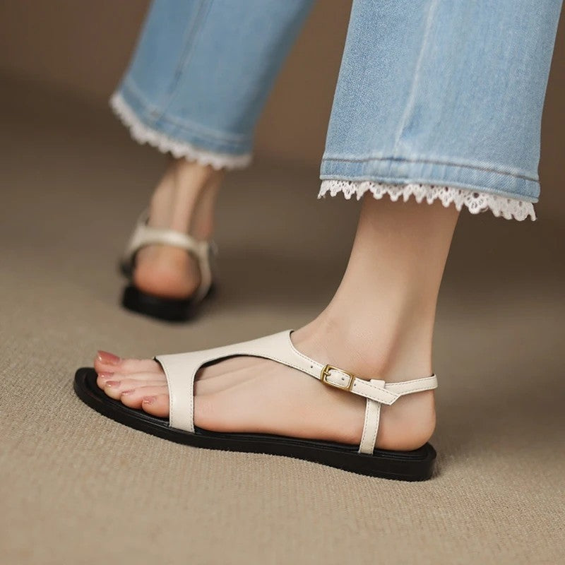 Varena Split Leather Gladiator Sandals
