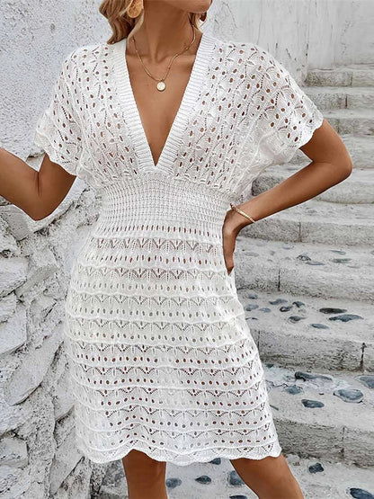 Varenna Crochet Cover Up - White