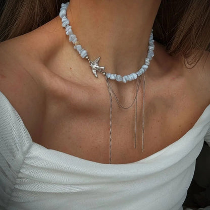 Varenna Layered Stone Choker - Sky Stone