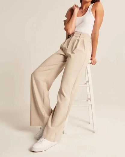 Vela High-Waist Trousers - Copper