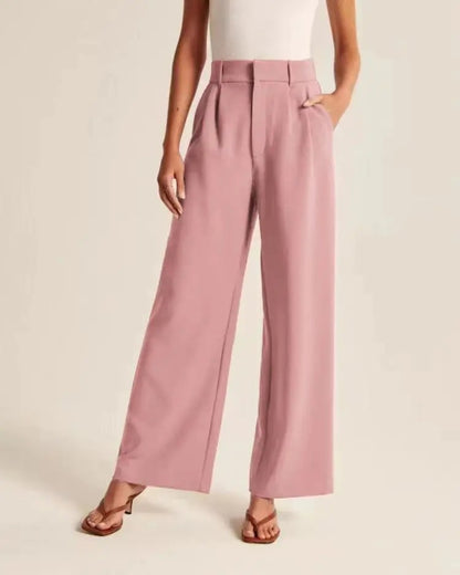Vela High-Waist Trousers - Pink