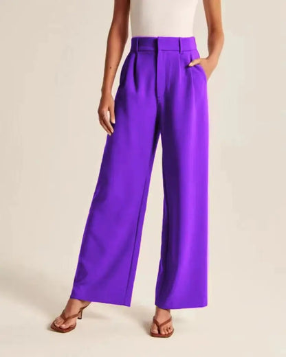 Vela High-Waist Trousers - Purple