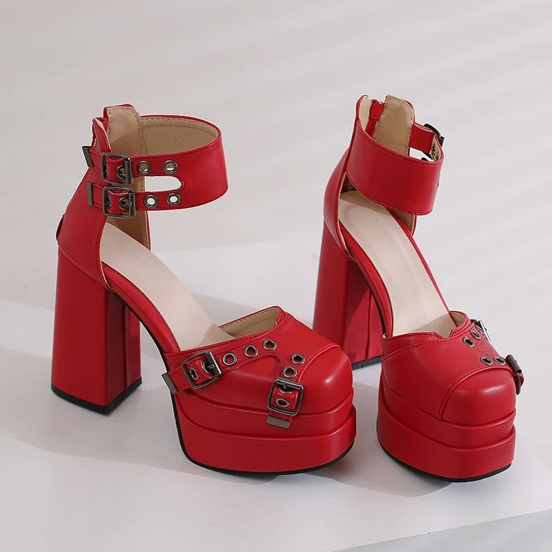 Velari Multi-Buckle Platform Sandals