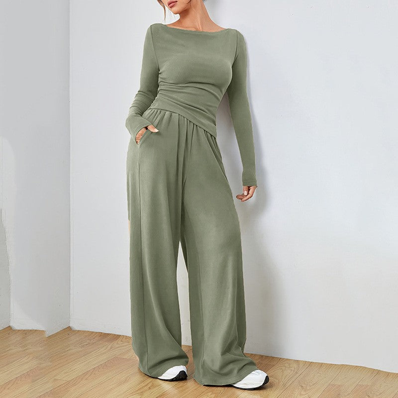 Vela Wide Leg Set - Sage Green