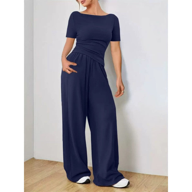 Vela Wide Leg Set - Sapphire