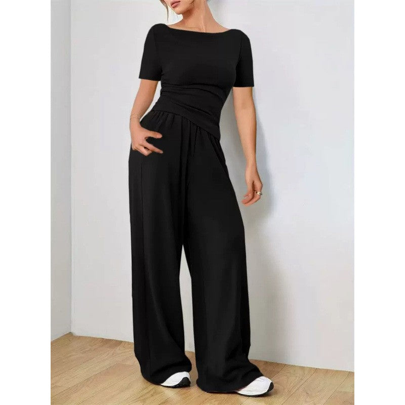 Vela Wide Leg Set - Black