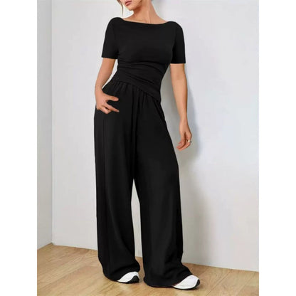 Vela Wide Leg Set - Black