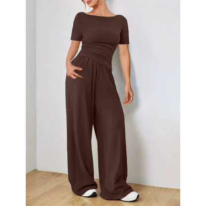 Vela Wide Leg Set - Espresso