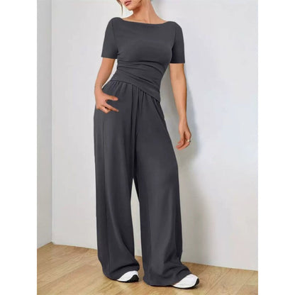 Vela Wide Leg Set - Gray