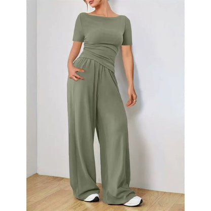 Vela Wide Leg Set - Pistachio