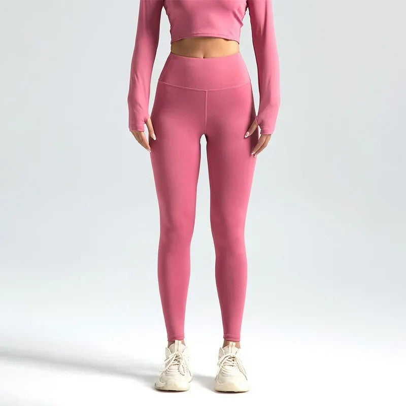 Velocity Seamless Yoga Leggings - Dusty Rose