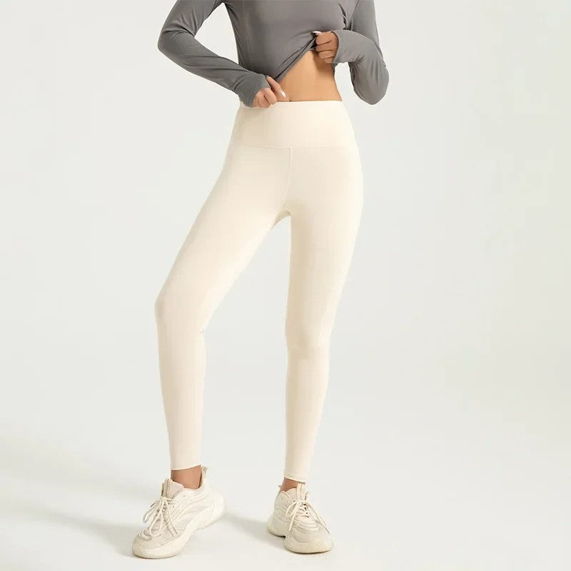 Velocity Seamless Yoga Leggings - Ivory