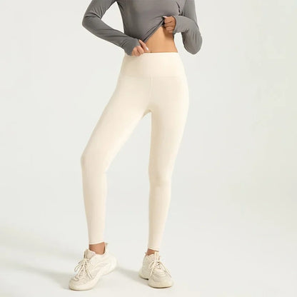 Velocity Seamless Yoga Leggings - Ivory
