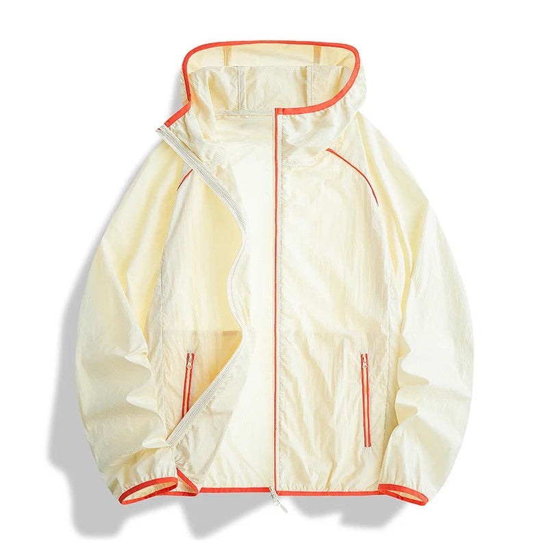 Velocity Lightweight Sun Jacket - Coral Trim Yellow