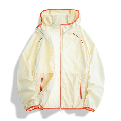 Velocity Lightweight Sun Jacket - Coral Trim Yellow