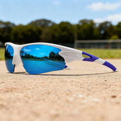 Velocity Wraparound Sports Sunglasses - Arctic Blue