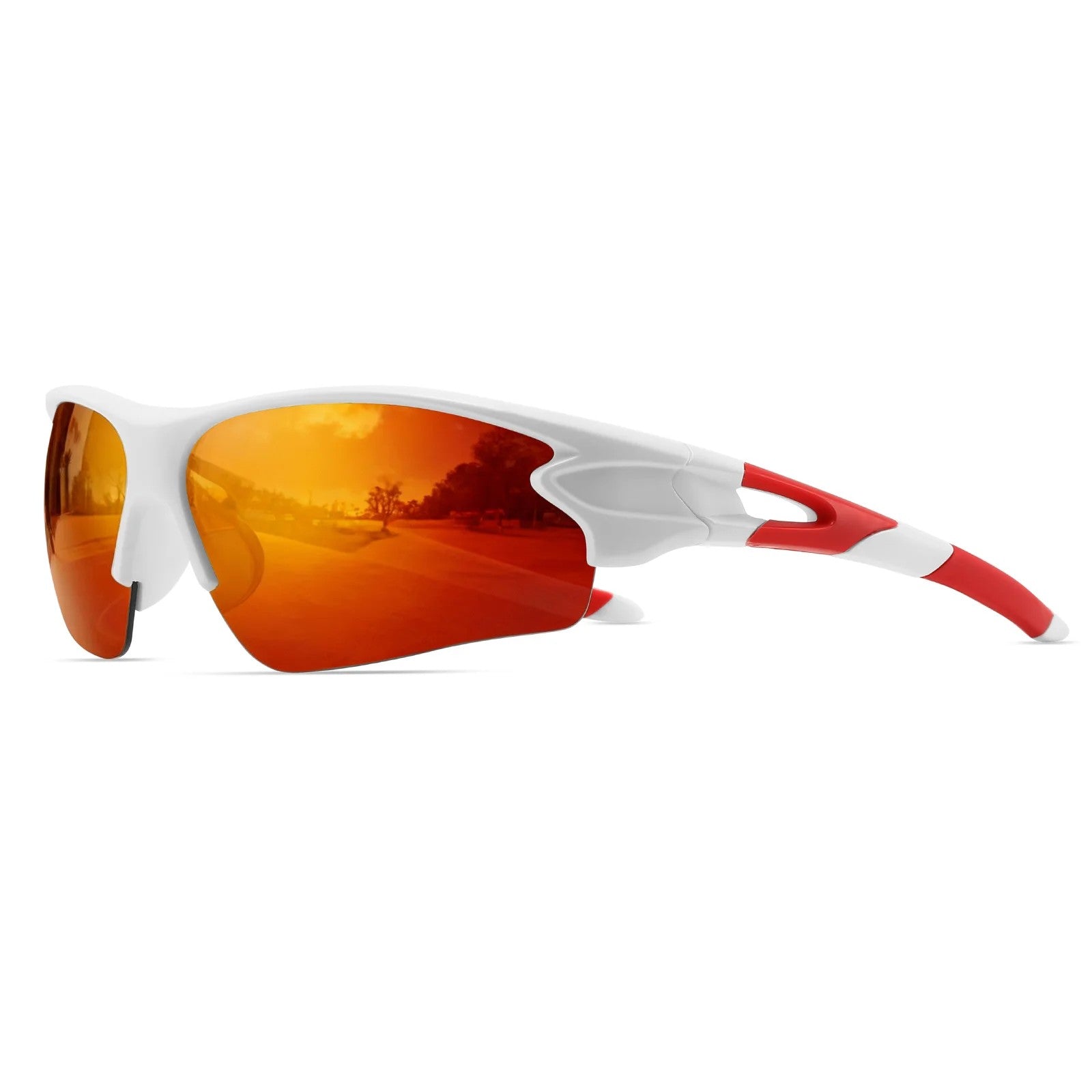 Velocity Wraparound Sports Sunglasses - Blaze Red