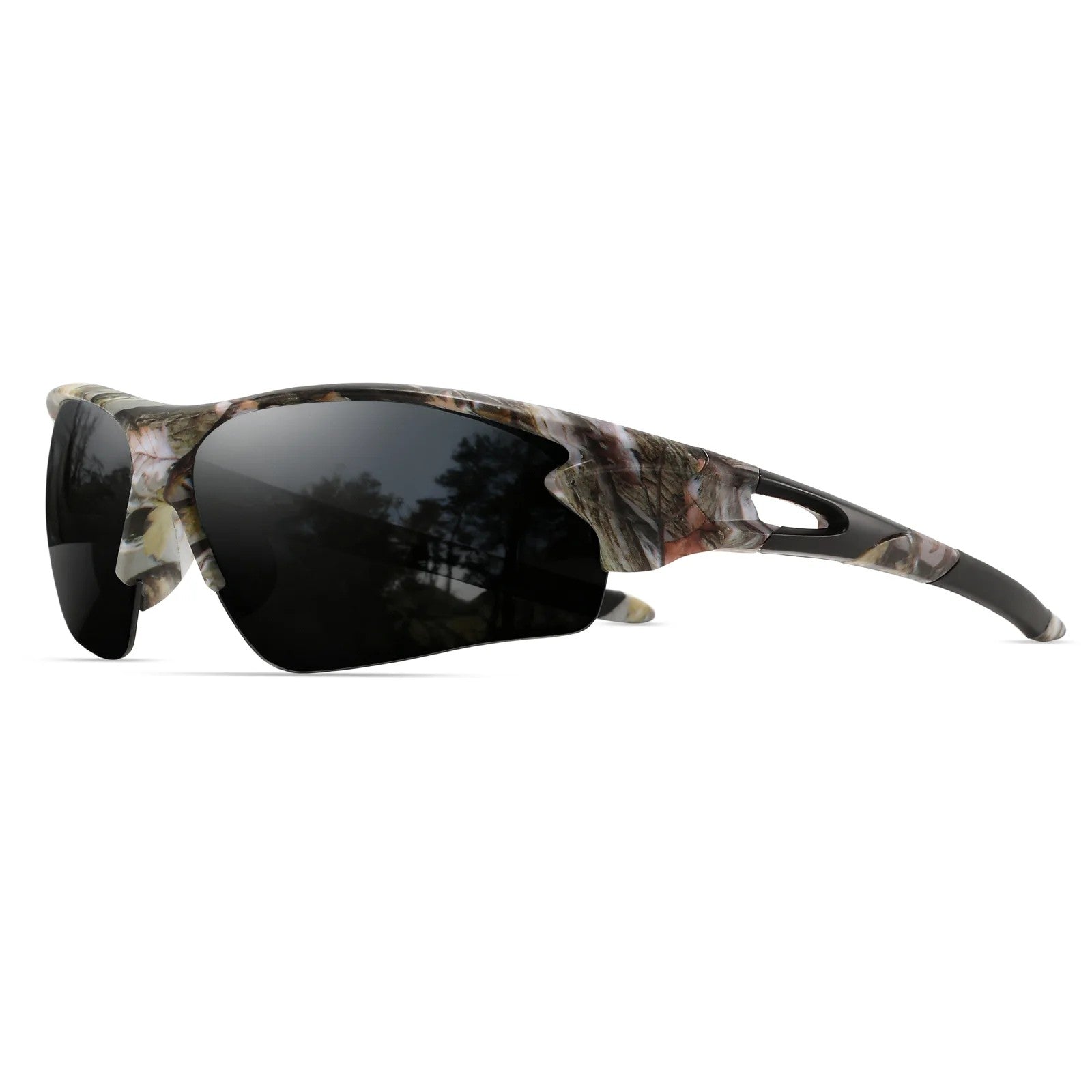 Velocity Wraparound Sports Sunglasses - Camo Black