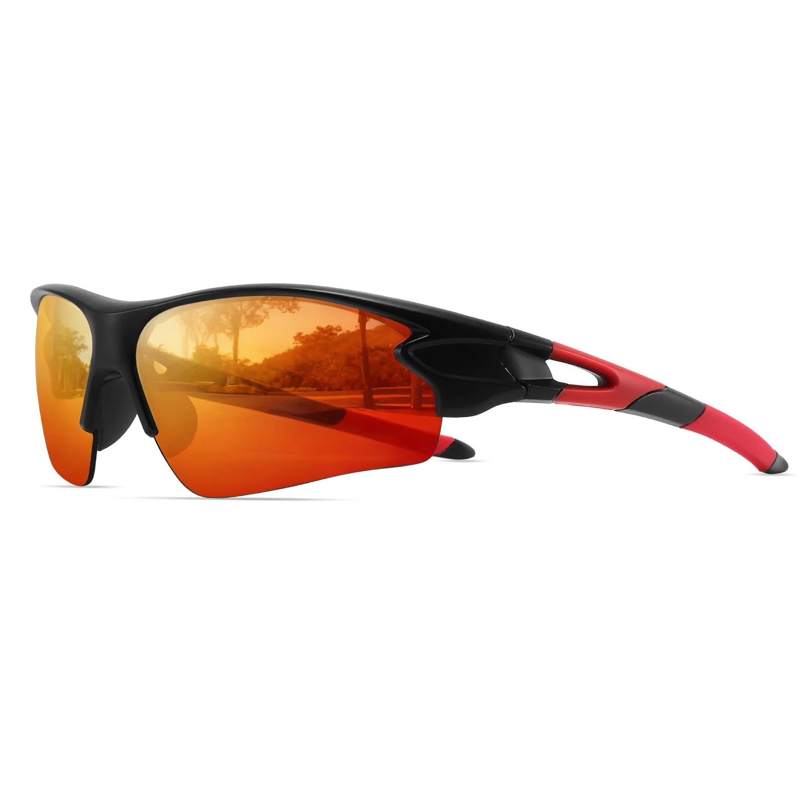 Velocity Wraparound Sports Sunglasses - Lava Orange