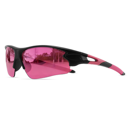 Velocity Wraparound Sports Sunglasses - Neon Pink