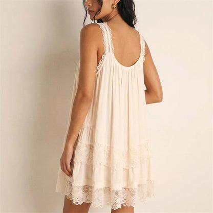 Vence Lace Tiered Mini Dress