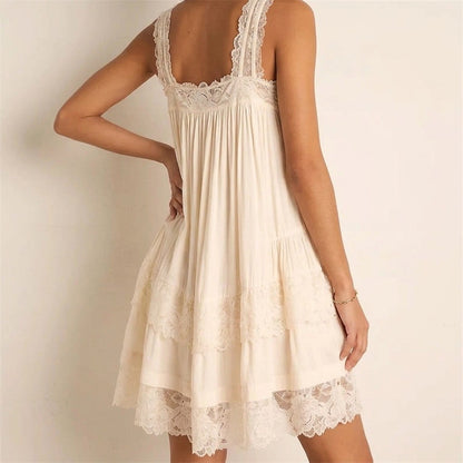 Vence Lace Tiered Mini Dress