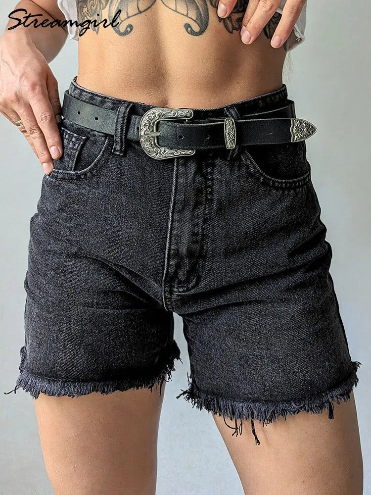 Vera High Waist Denim Shorts