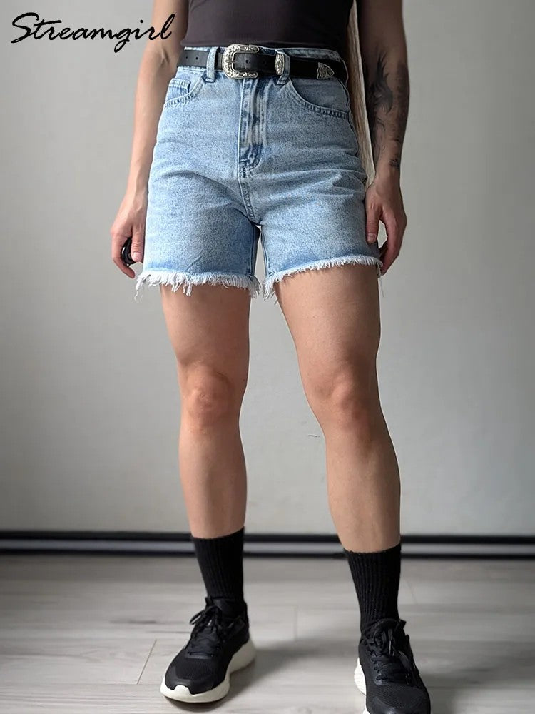 Vera High Waist Denim Shorts