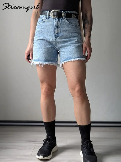 Vera High Waist Denim Shorts
