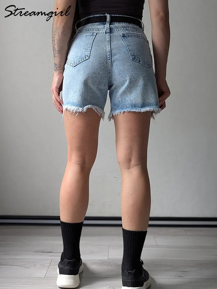 Vera High Waist Denim Shorts