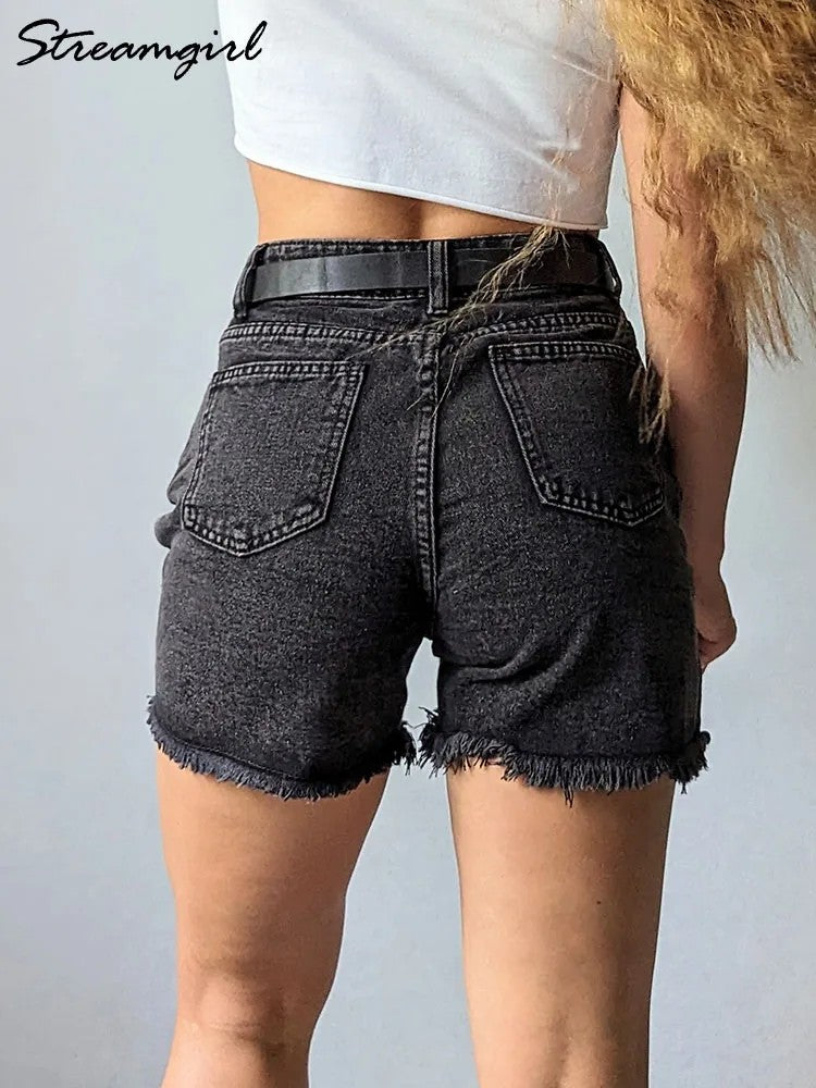 Vera High Waist Denim Shorts