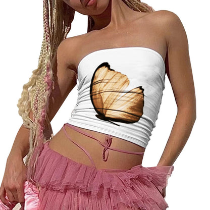 Verano Floral Tube Top - Sand