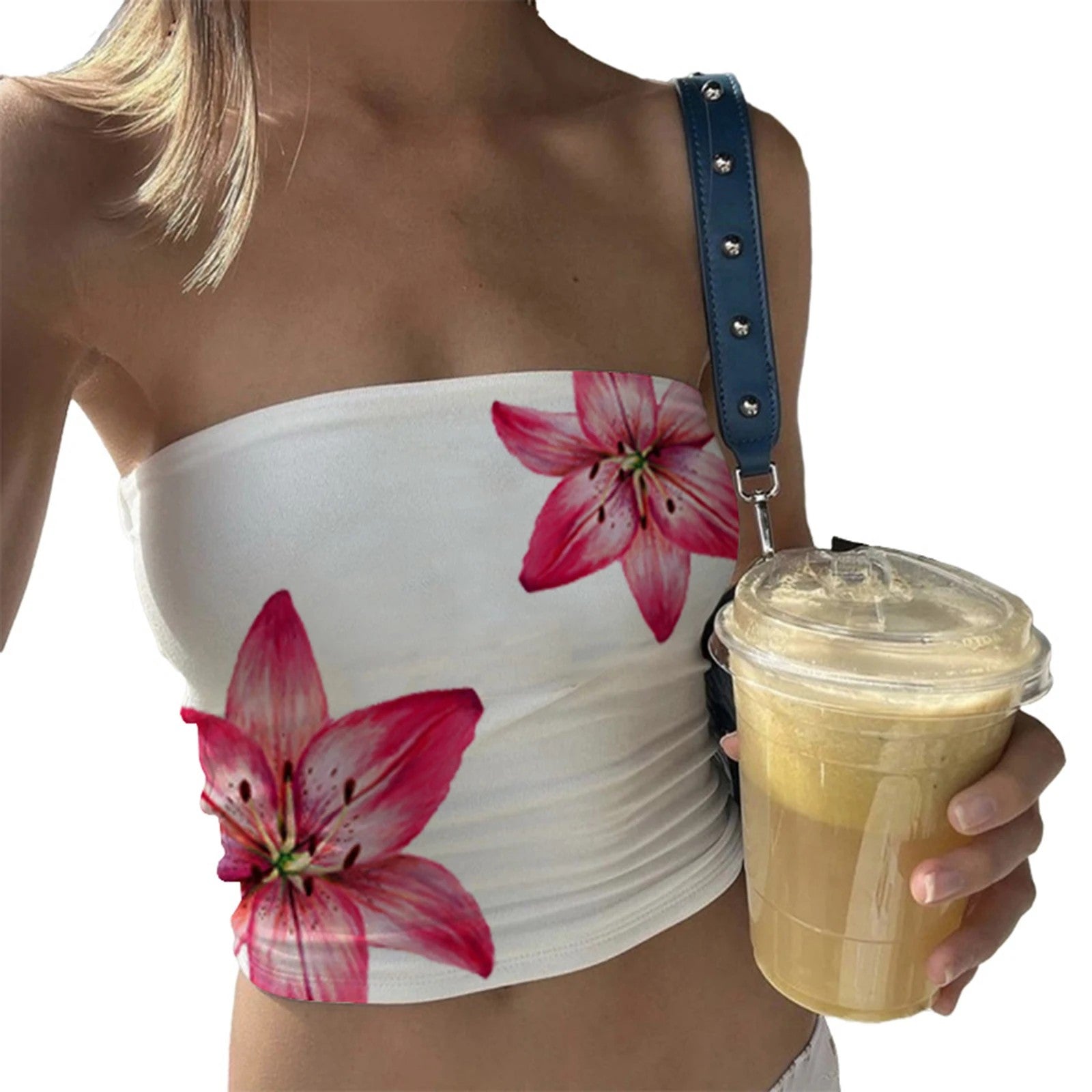Verano Floral Tube Top - Crimson