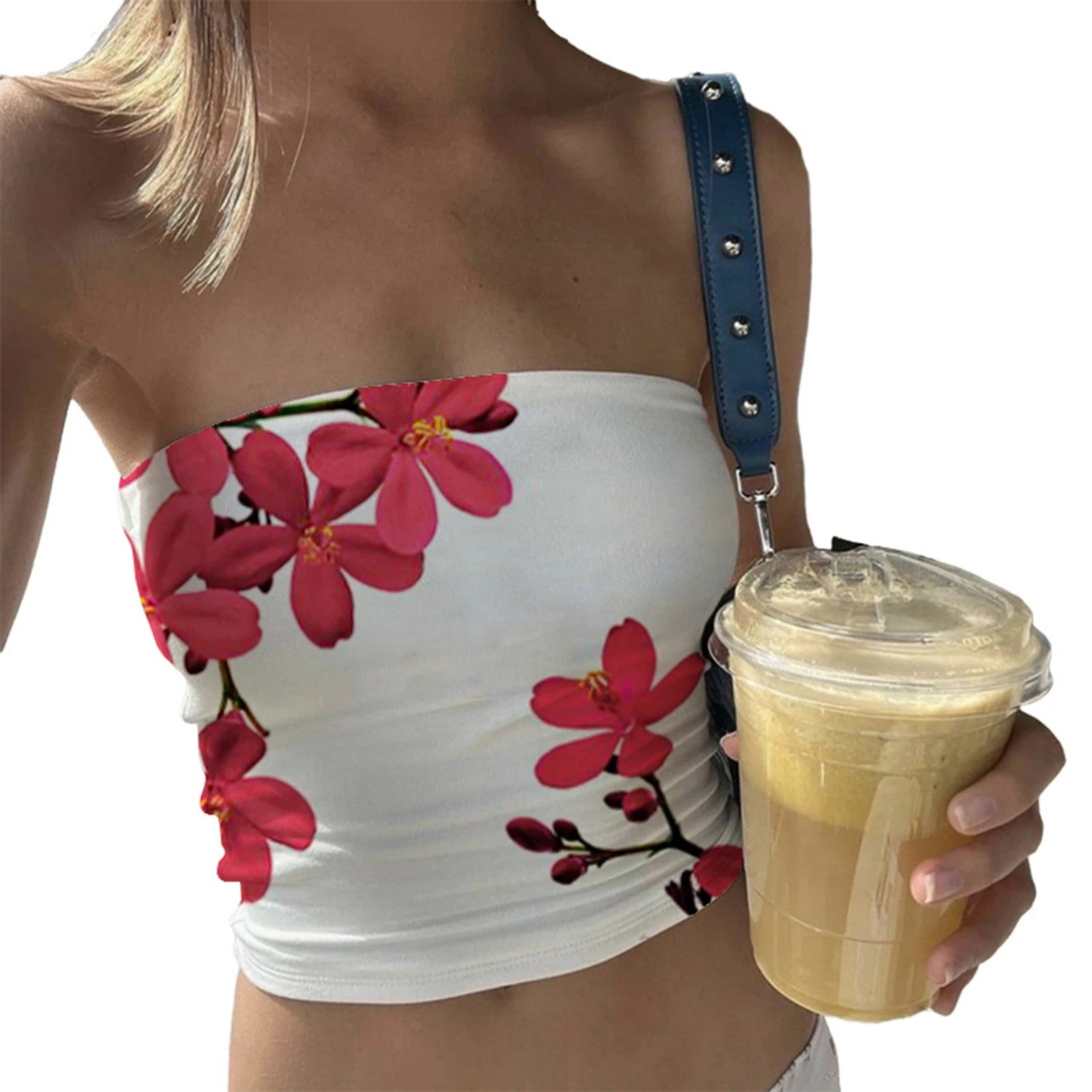 Verano Floral Tube Top - Fuchsia