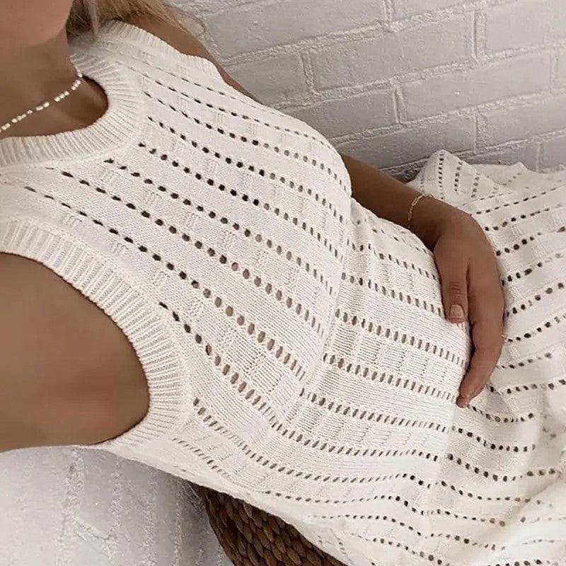 Verano Hollow Knitted Dress
