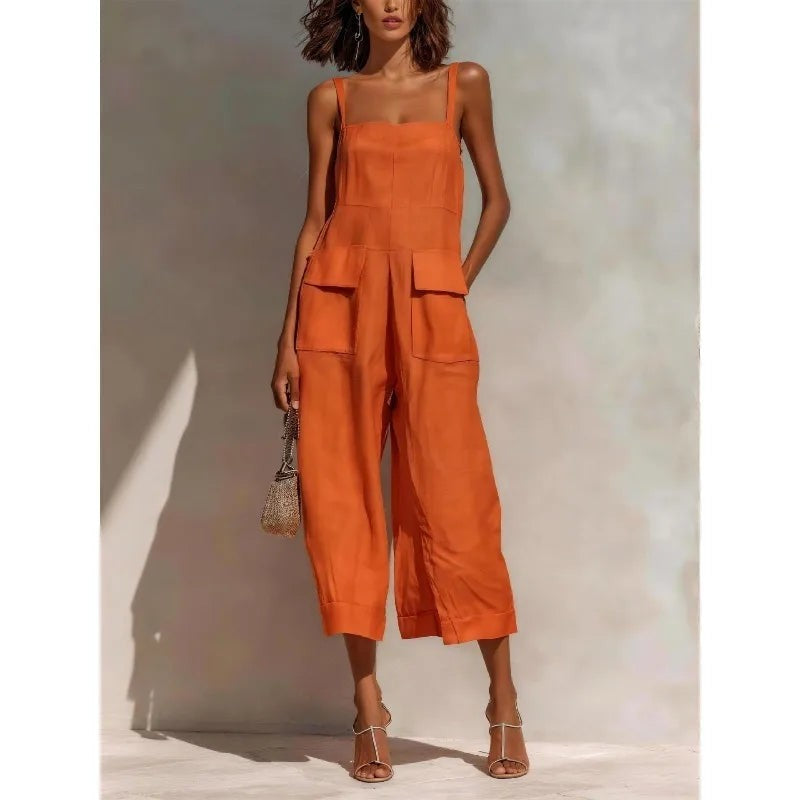 Verden Linen Jumpsuit - Coral