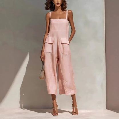 Verden Linen Jumpsuit - Rose