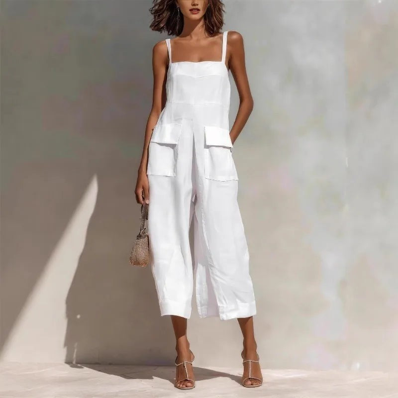 Verden Linen Jumpsuit - White