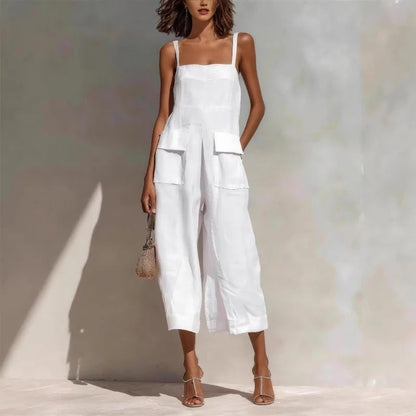 Verden Linen Jumpsuit - White