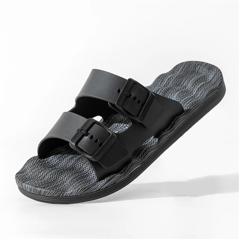 Verdon Adjustable Sandals - Black