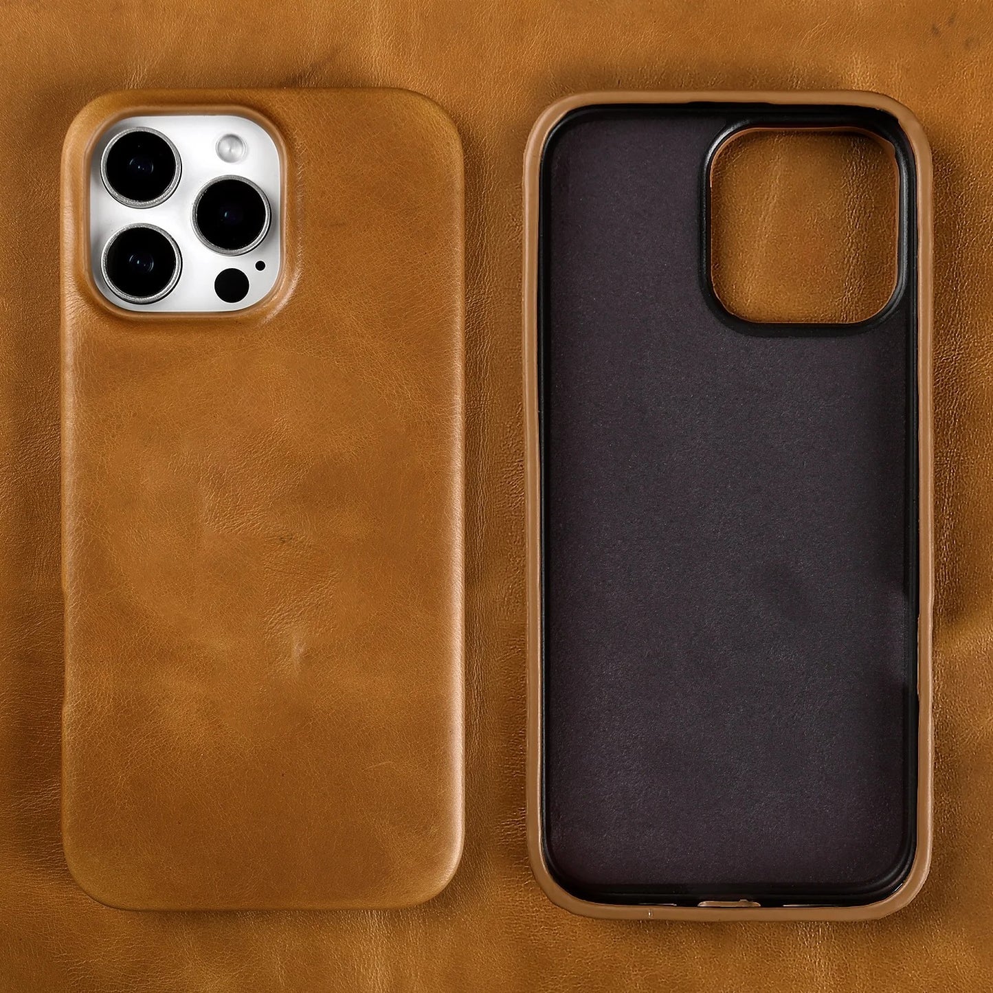 Verdon Genuine Leather Case - Mustard Yellow