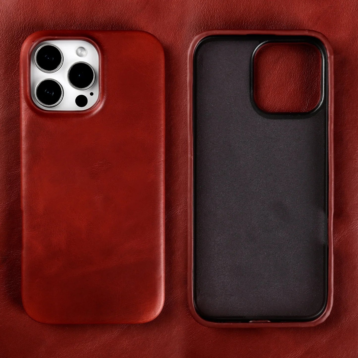 Verdon Genuine Leather Case - Ruby Red