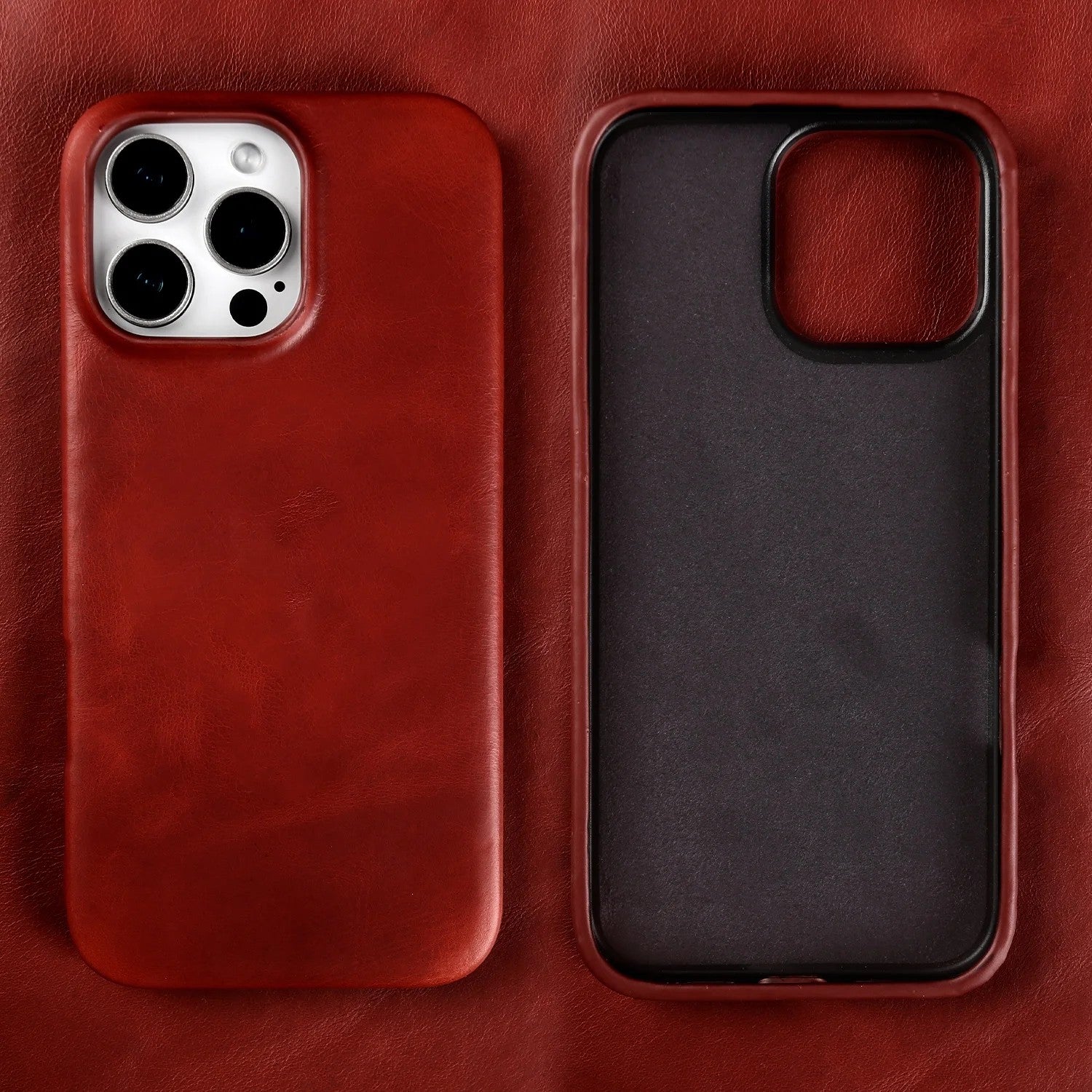 Verdon Genuine Leather Case - Ruby Red