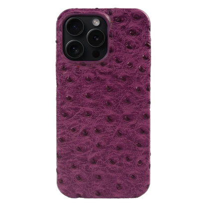 Verdon Ostrich Genuine Leather iPhone Case - Amethyst Purple