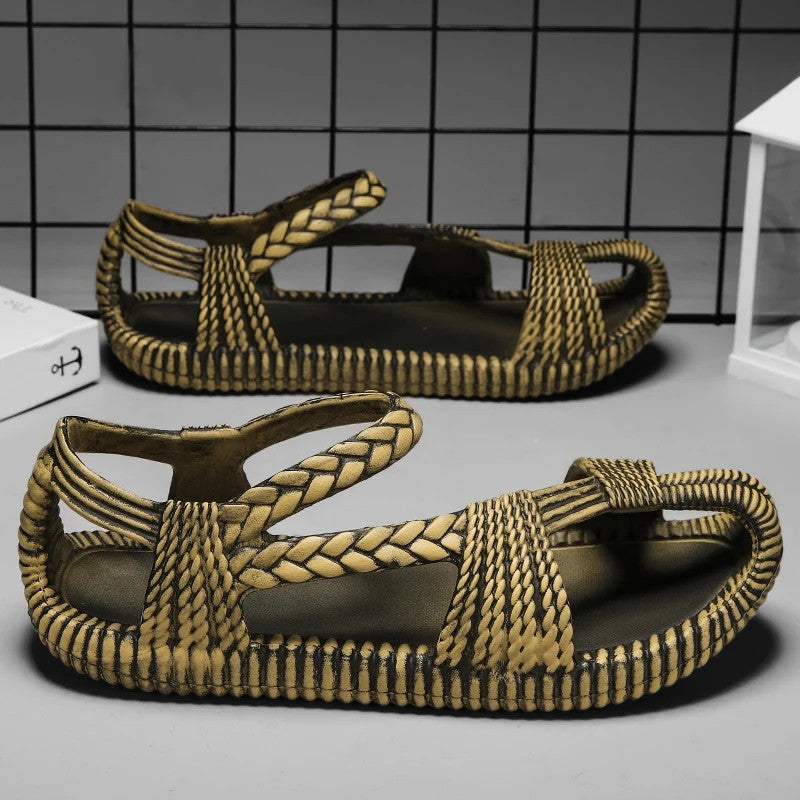 Verdon Roman Sandals - Dark Khaki