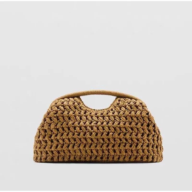 Veria Straw Snap Clutch