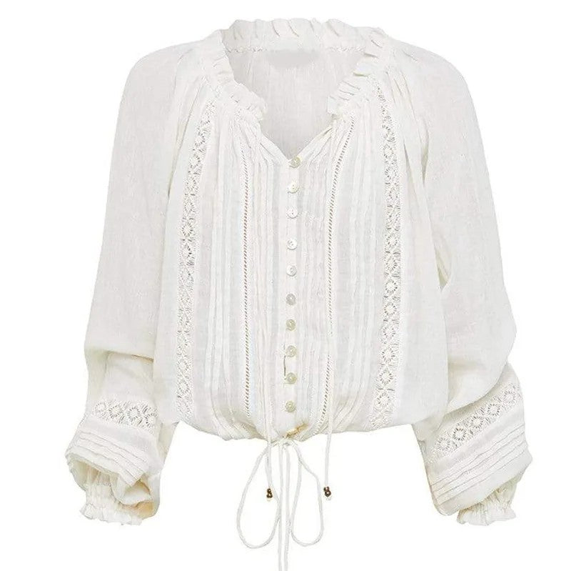 Veria Cotton Lantern Blouse