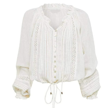 Veria Cotton Lantern Blouse