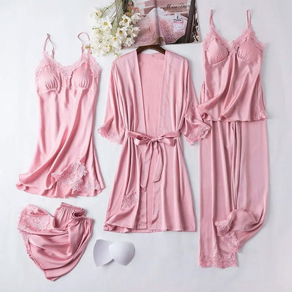 Verona Satin Nightwear Set - Blush Pink